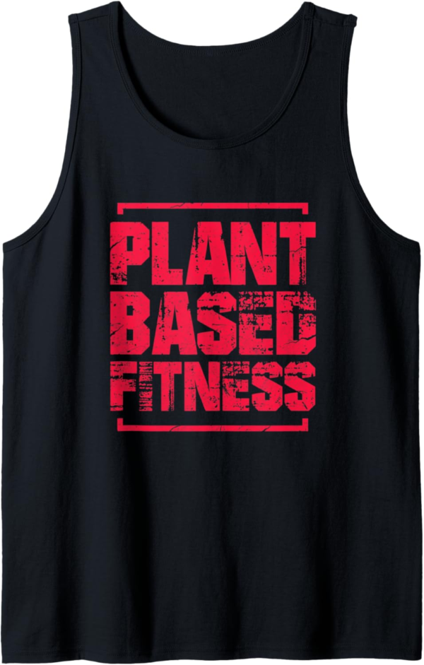 Plant Based Fitness Vegan Bodybuilding Gym Workout Tank Top - Image 2